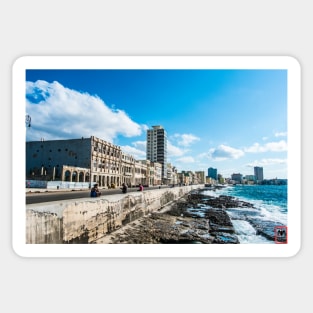 The Malecon, Havana, Cuba Sticker